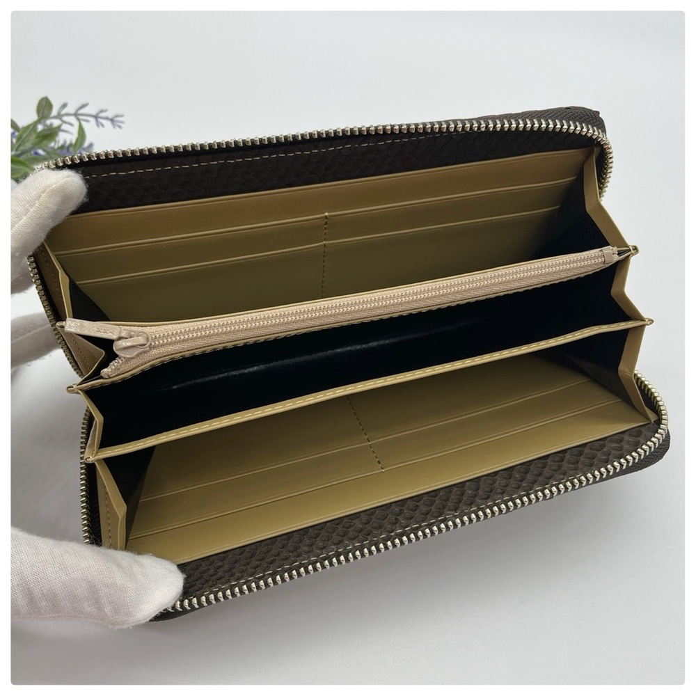 Genuine Python Leather Zip Around Wallet - image 3